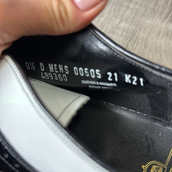 Stacey Adams men’s black and white patent leather shoes - Picture 5 of 7